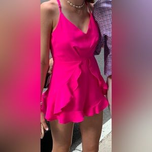 Chloe Dao (winner of Project Runway) hot pink romper- Size Small